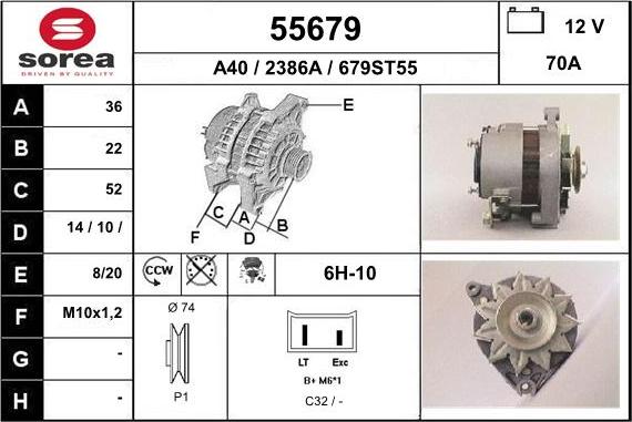 EAI 55679 - Генератор www.autospares.lv