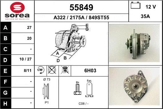 EAI 55849 - Alternator www.autospares.lv