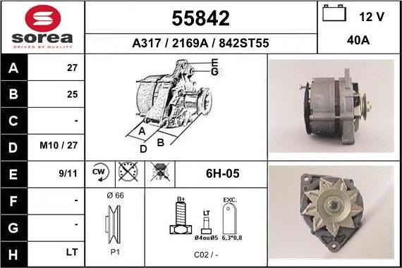 EAI 55842 - Ģenerators www.autospares.lv