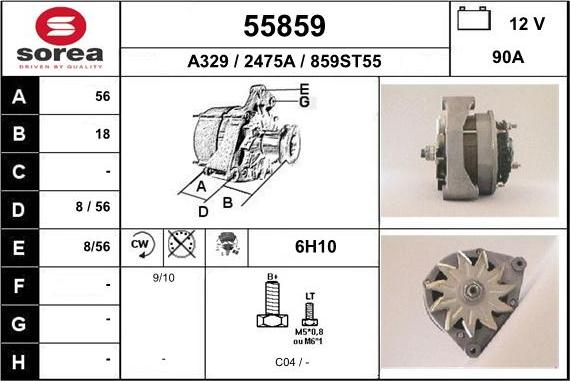 EAI 55859 - Alternator www.autospares.lv