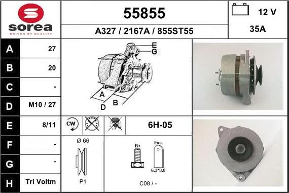 EAI 55855 - Alternator www.autospares.lv