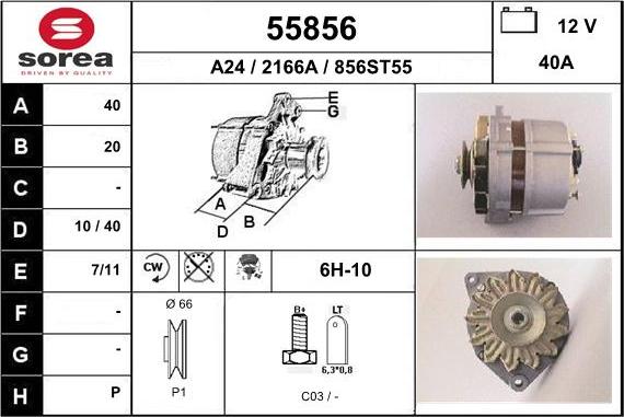 EAI 55856 - Alternator www.autospares.lv