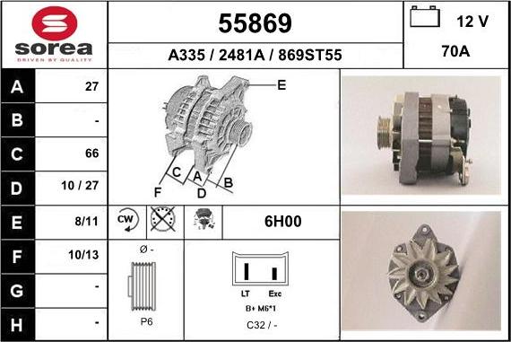 EAI 55869 - Ģenerators www.autospares.lv