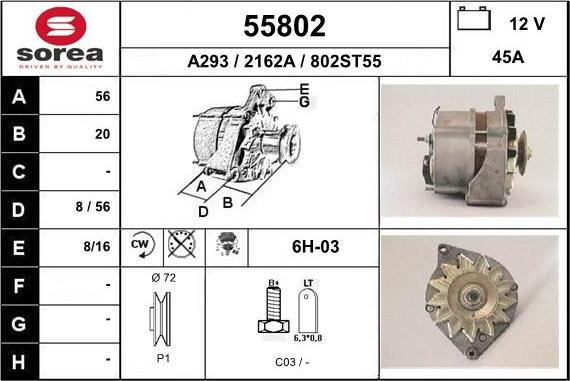 EAI 55802 - Ģenerators autospares.lv