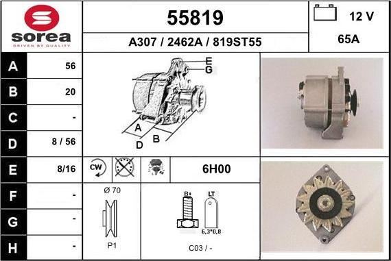 EAI 55819 - Alternator www.autospares.lv