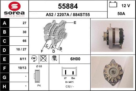 EAI 55884 - Ģenerators www.autospares.lv