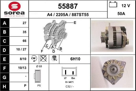 EAI 55887 - Ģenerators www.autospares.lv