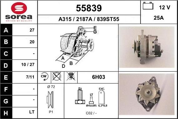 EAI 55839 - Ģenerators autospares.lv