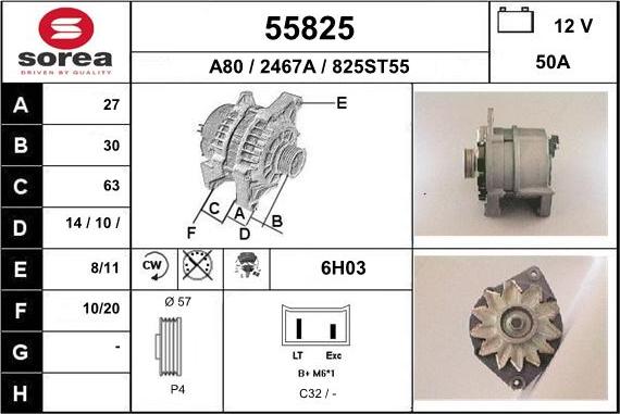 EAI 55825 - Ģenerators www.autospares.lv