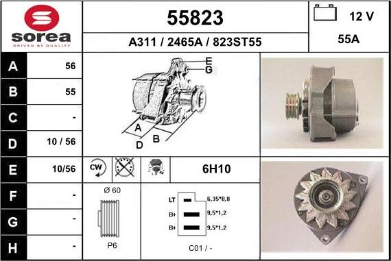 EAI 55823 - Генератор www.autospares.lv