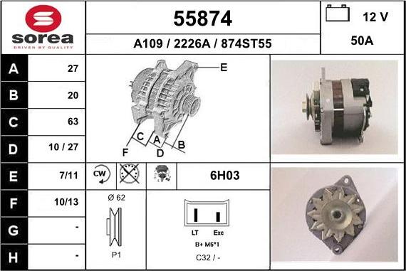 EAI 55874 - Ģenerators autospares.lv