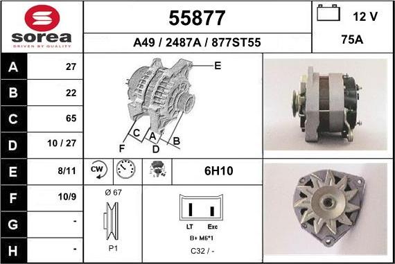 EAI 55877 - Ģenerators autospares.lv