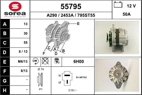 EAI 55795 - Ģenerators www.autospares.lv