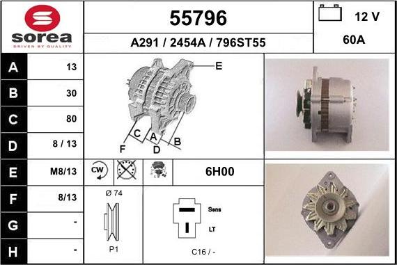 EAI 55796 - Alternator www.autospares.lv