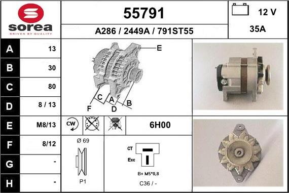 EAI 55791 - Alternator www.autospares.lv