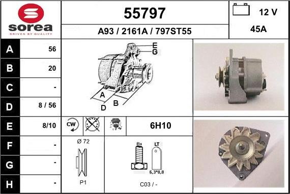 EAI 55797 - Ģenerators www.autospares.lv