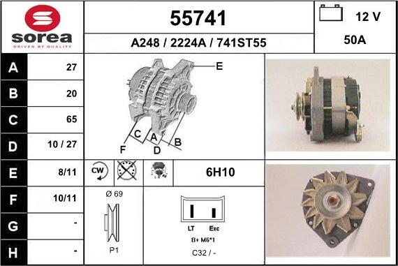 EAI 55741 - Alternator www.autospares.lv