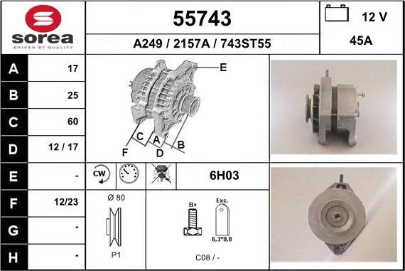 EAI 55743 - Ģenerators autospares.lv