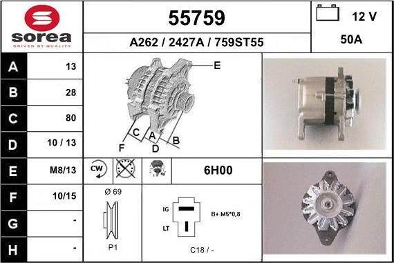 EAI 55759 - Ģenerators www.autospares.lv