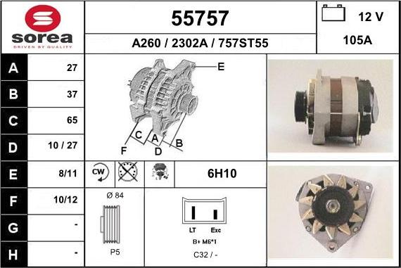 EAI 55757 - Ģenerators www.autospares.lv