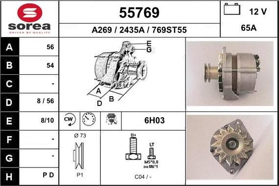 EAI 55769 - Ģenerators www.autospares.lv