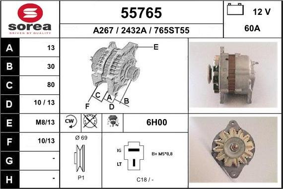 EAI 55765 - Ģenerators www.autospares.lv