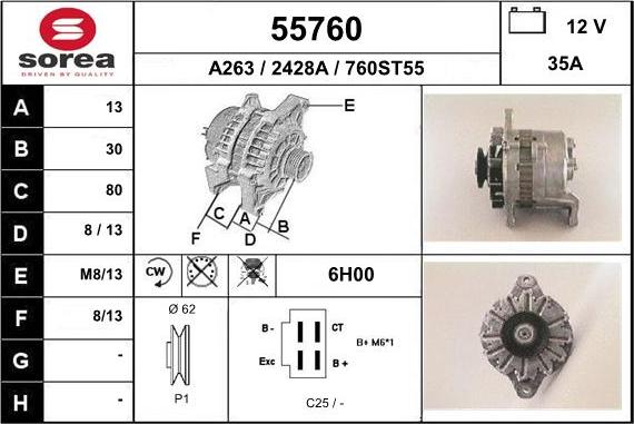 EAI 55760 - Ģenerators www.autospares.lv