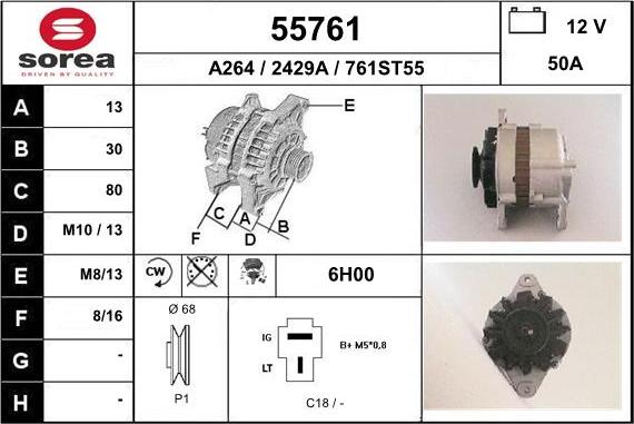 EAI 55761 - Ģenerators www.autospares.lv