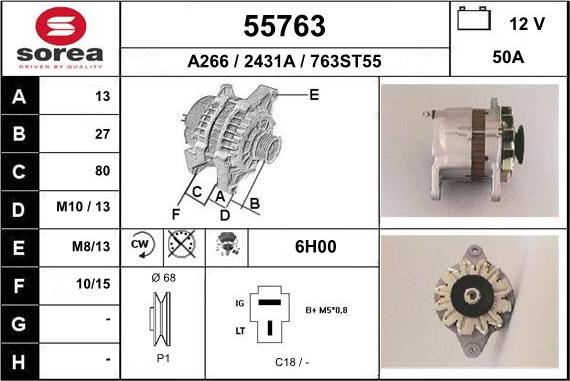 EAI 55763 - Ģenerators www.autospares.lv