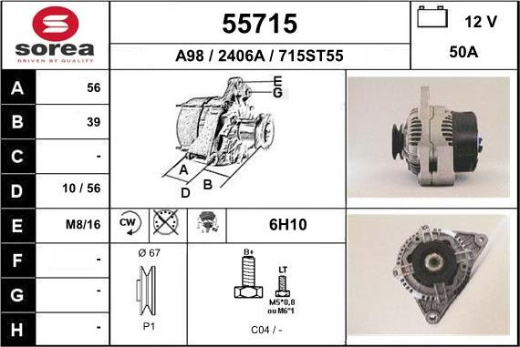 EAI 55715 - Ģenerators autospares.lv