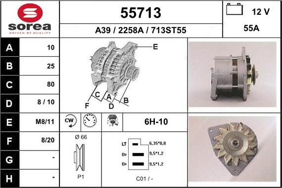 EAI 55713 - Alternator www.autospares.lv