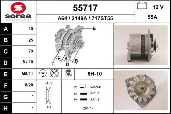 EAI 55717 - Ģenerators www.autospares.lv