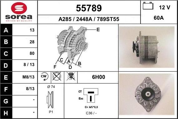 EAI 55789 - Ģenerators www.autospares.lv