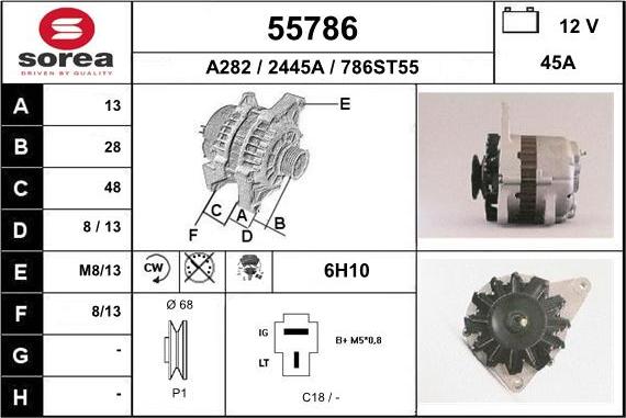 EAI 55786 - Генератор www.autospares.lv