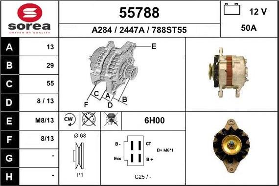 EAI 55788 - Alternator www.autospares.lv