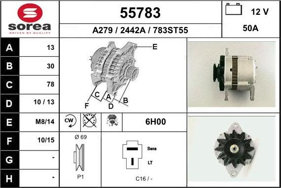 EAI 55783 - Alternator www.autospares.lv