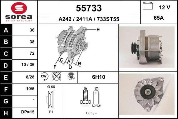 EAI 55733 - Ģenerators autospares.lv