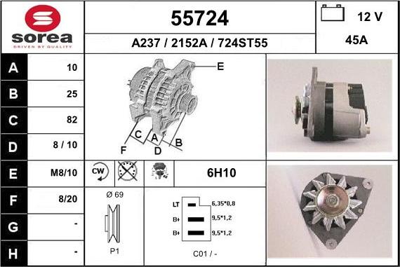 EAI 55724 - Alternator www.autospares.lv