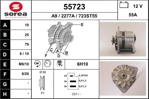 EAI 55723 - Генератор www.autospares.lv