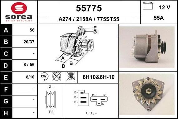 EAI 55775 - Alternator www.autospares.lv