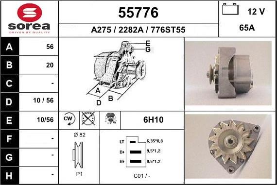 EAI 55776 - Alternator www.autospares.lv