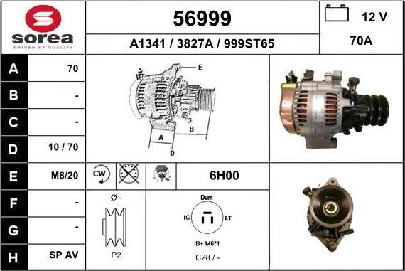 EAI 56999 - Генератор www.autospares.lv