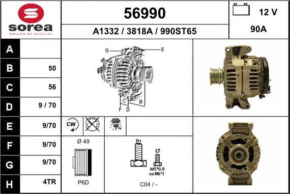 EAI 56990 - Alternator www.autospares.lv