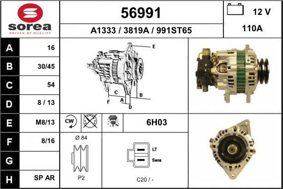 EAI 56991 - Ģenerators www.autospares.lv