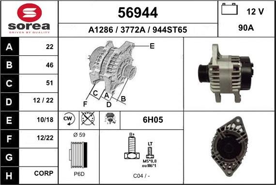 EAI 56944 - Ģenerators www.autospares.lv