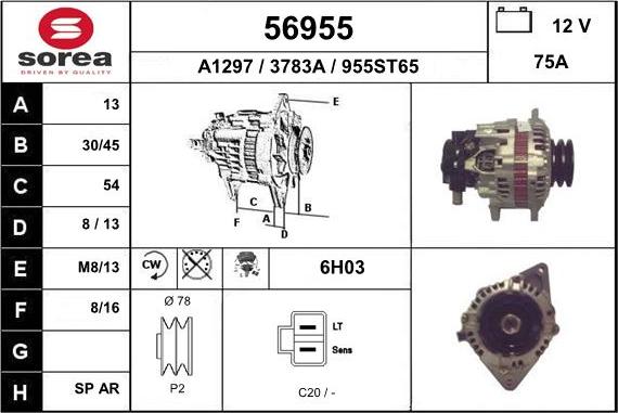 EAI 56955 - Alternator www.autospares.lv