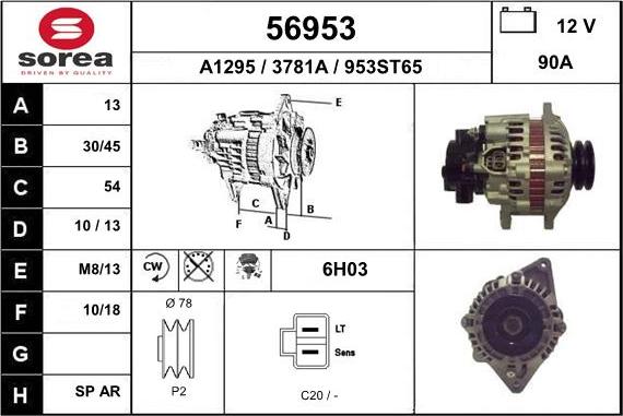 EAI 56953 - Alternator www.autospares.lv