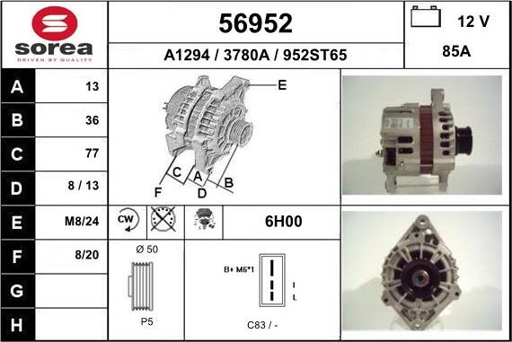 EAI 56952 - Ģenerators autospares.lv