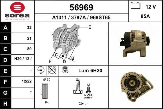 EAI 56969 - Ģenerators www.autospares.lv