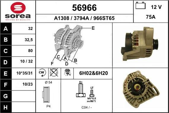 EAI 56966 - Ģenerators www.autospares.lv